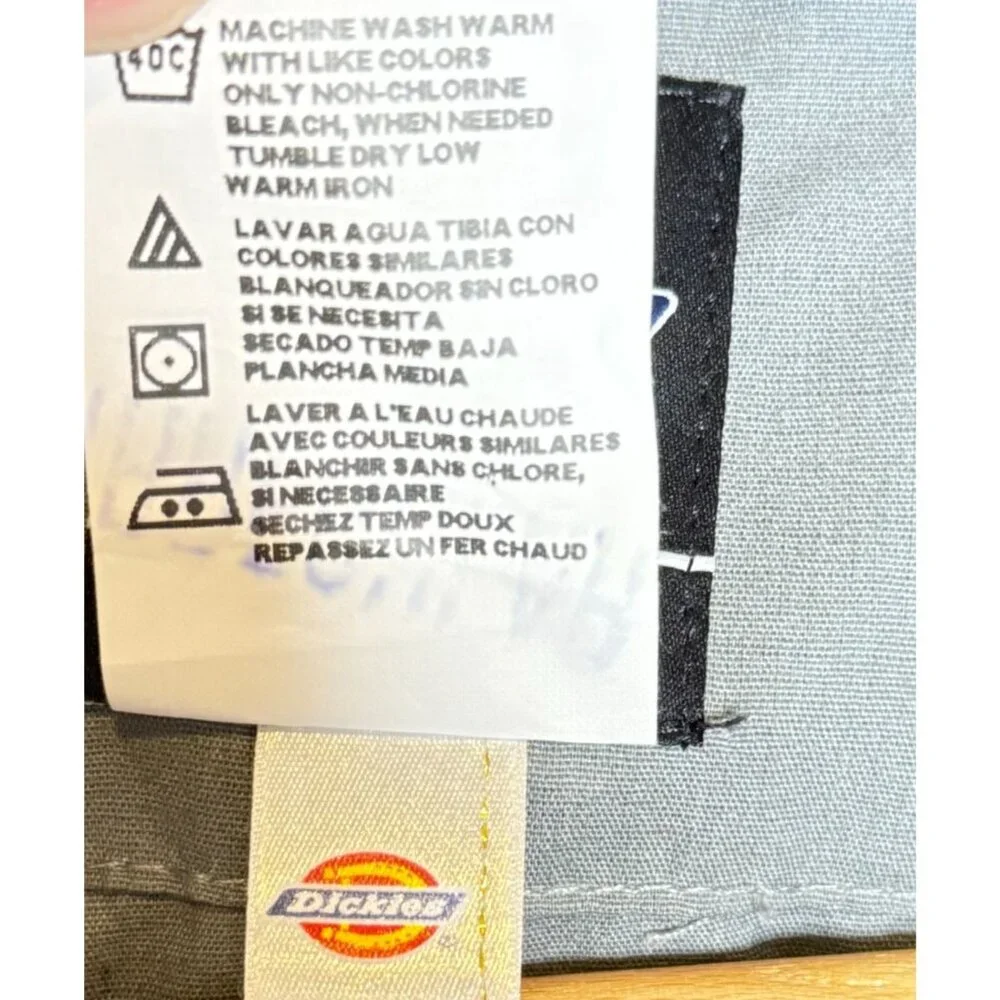 Dickies Gray Sleeveless Work Jumpsuit Heart Bear Flower Patches Irregular Medium - Picture 5 of 8